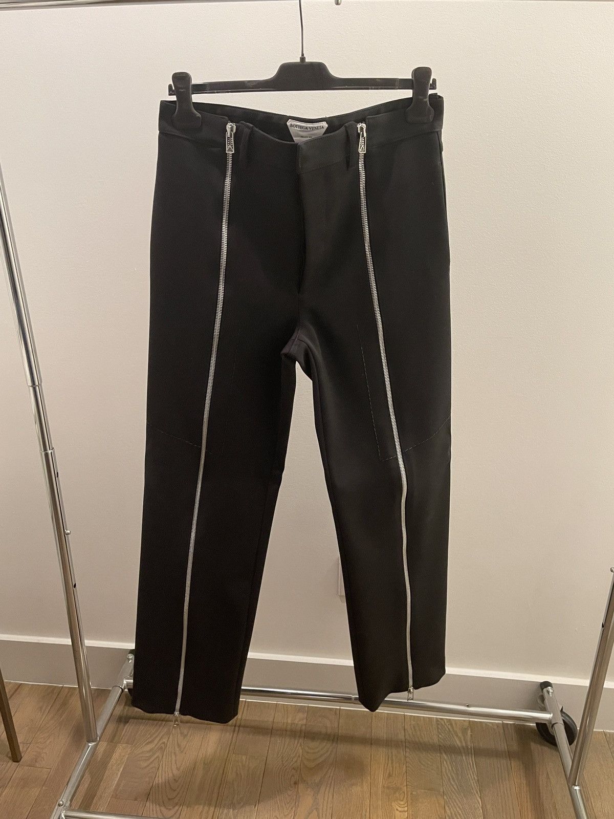 Zipper Wool Twill Trouser Size IT 48 US 32