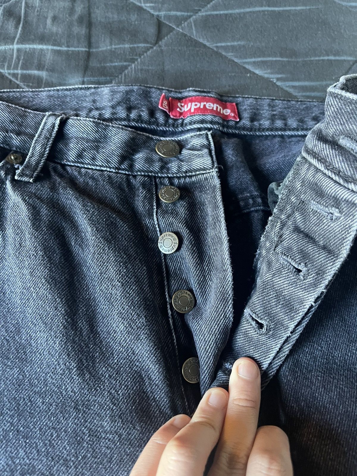 Supreme Supreme Clayton Patterson Skulls Denim Pants Size US 30 / EU 46 - 4 Thumbnail