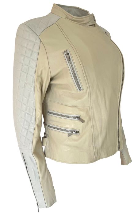 Bcbg Maxazria Biker Two Tone Leather Jacket Grailed