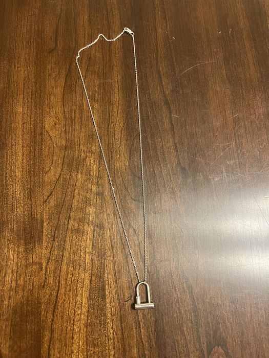 Shinola Silver Bike Lock Necklace