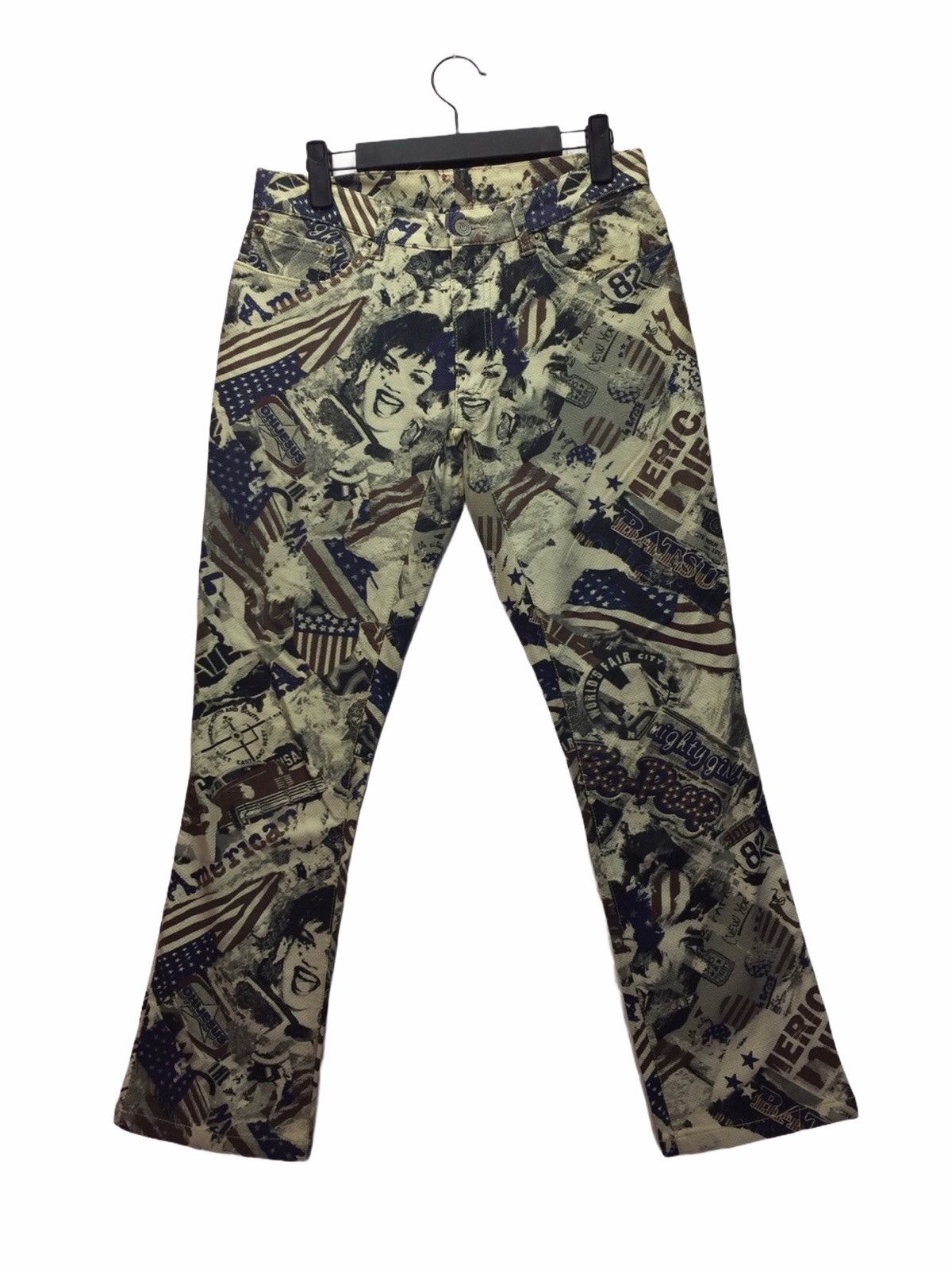 Japanese Brand Vintage Men Bat-su All Overprint pants Size US 30 / EU 46 - 1 Thumbnail