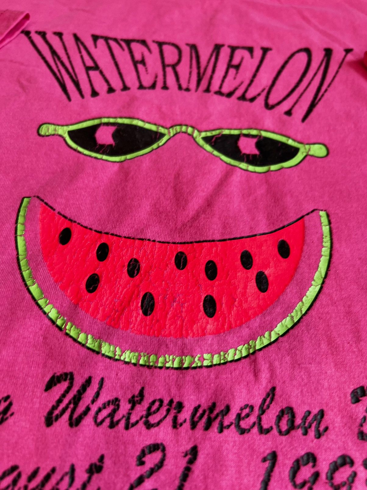 Vintage Vintage 90s Watermelon Day Shirt Single Stitch Size US XL / EU 56 / 4 - 5 Thumbnail