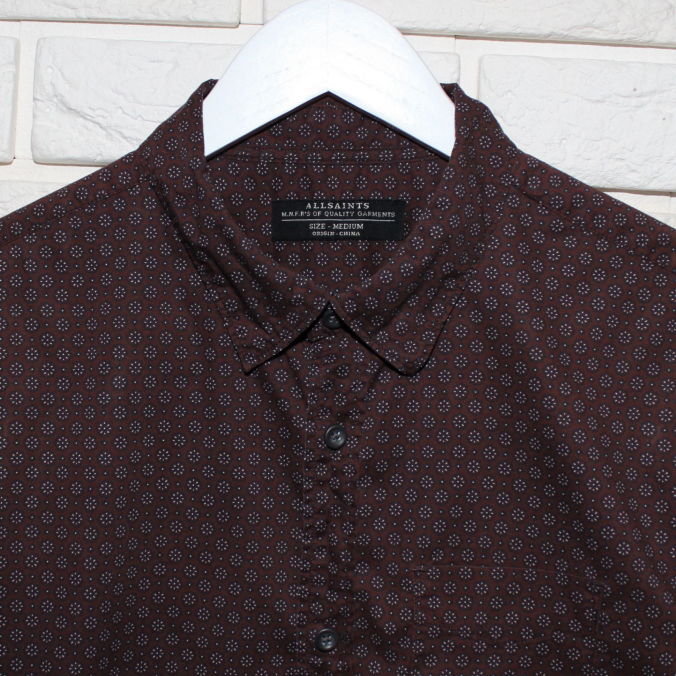 Allsaints Allsaints Mens Brown Longsleeve Shirt Size M Size US M / EU 48-50 / 2 - 2 Thumbnail