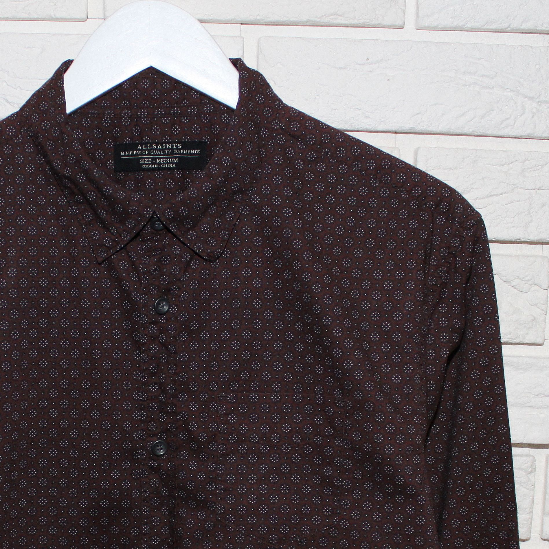 Allsaints Allsaints Mens Brown Longsleeve Shirt Size M Size US M / EU 48-50 / 2 - 1 Thumbnail