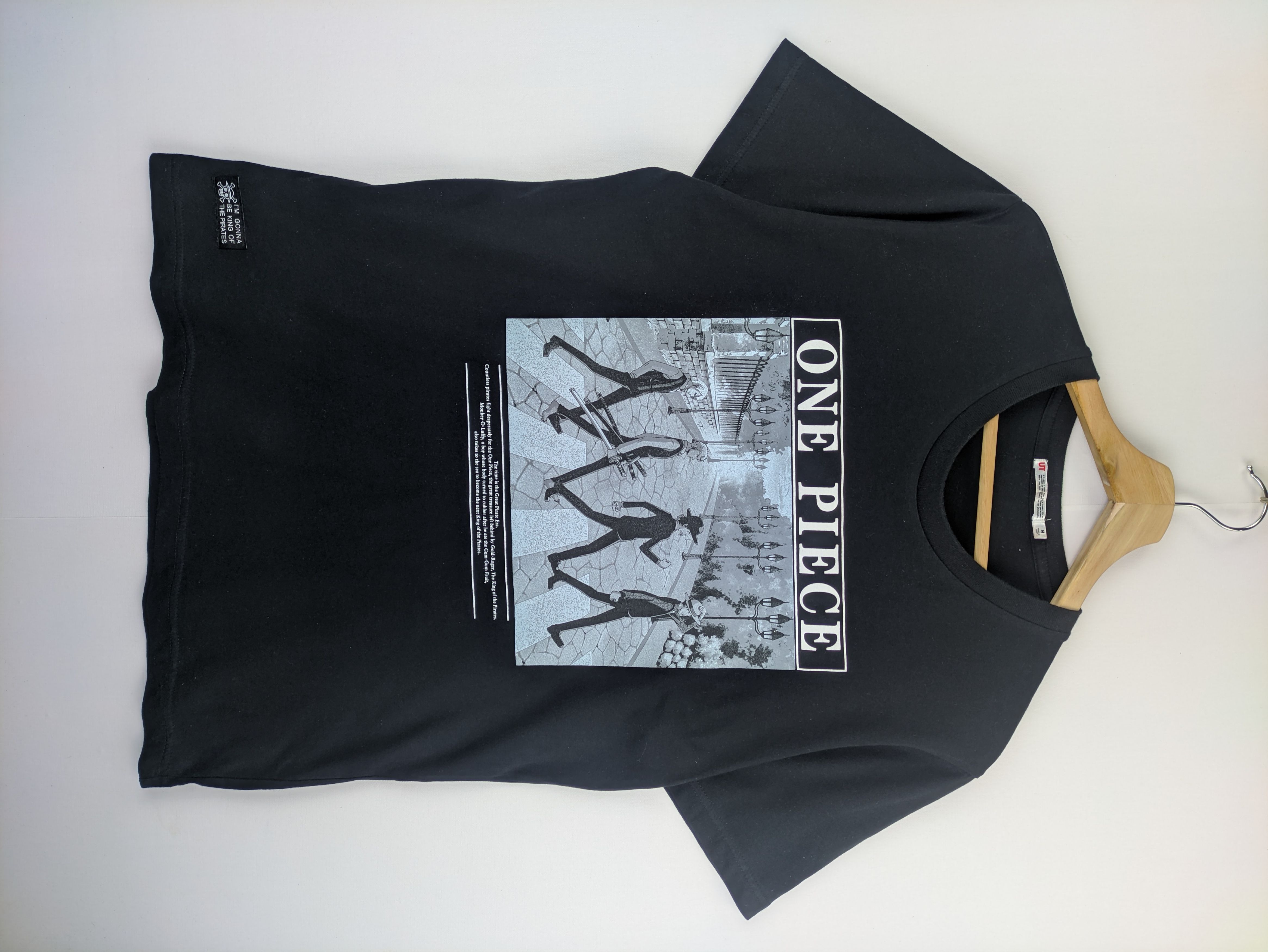 image of Anima x Uniqlo Stealsuniqlo Anime One Piece Tee The Beatles Style in Black, Men's (Size Medium)