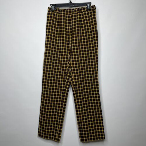 Vintage 60s Clothcraft Black Yellow Plaid High Waist Cigarette Pants ...