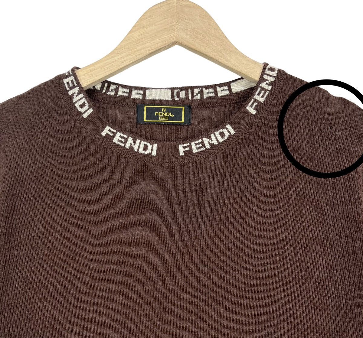 Vintage Fendi Knit Plain RingerLuxury Shirt