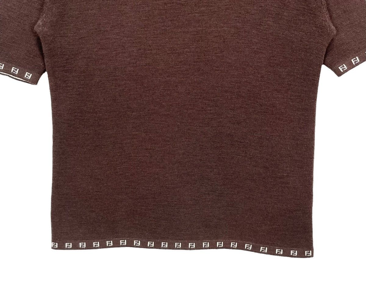 Vintage Fendi Knit Plain RingerLuxury Shirt