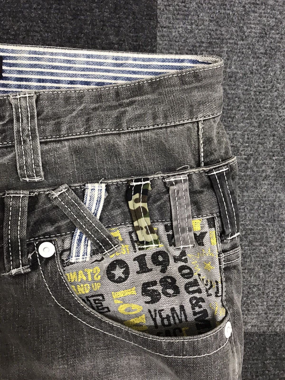 Japanese Brand × Seditionaries DOUBLE WAIST🔥Dominate Japan Black Wash Double Waist Jeans Size US 32 / EU 48 - 11 Thumbnail