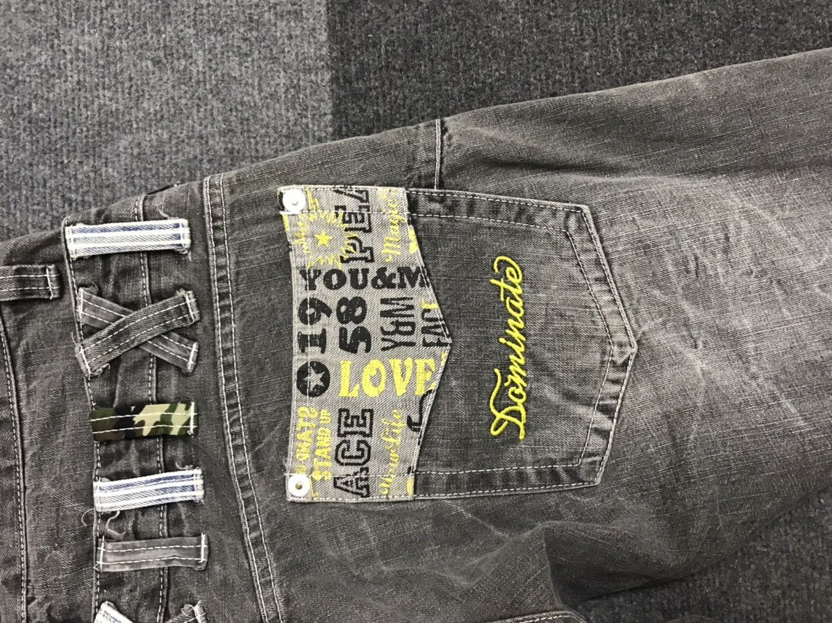 Japanese Brand × Seditionaries DOUBLE WAIST🔥Dominate Japan Black Wash Double Waist Jeans Size US 32 / EU 48 - 6 Thumbnail
