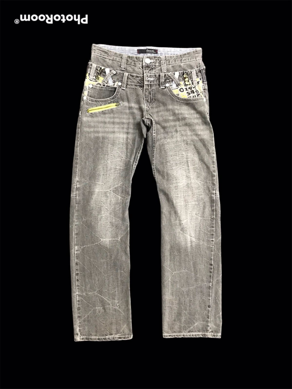 Japanese Brand × Seditionaries DOUBLE WAIST🔥Dominate Japan Black Wash Double Waist Jeans Size US 32 / EU 48 - 2 Thumbnail