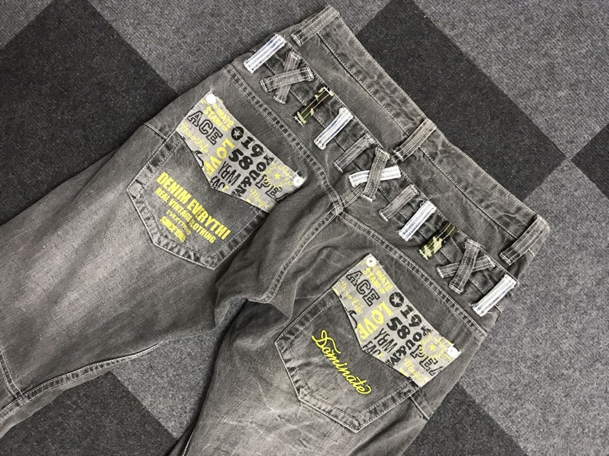Japanese Brand × Seditionaries DOUBLE WAIST🔥Dominate Japan Black Wash Double Waist Jeans Size US 32 / EU 48 - 9 Thumbnail