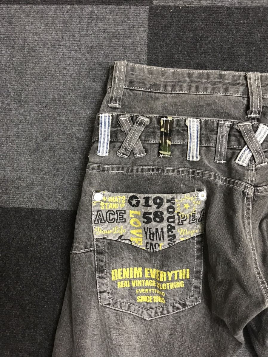 Japanese Brand × Seditionaries DOUBLE WAIST🔥Dominate Japan Black Wash Double Waist Jeans Size US 32 / EU 48 - 4 Thumbnail