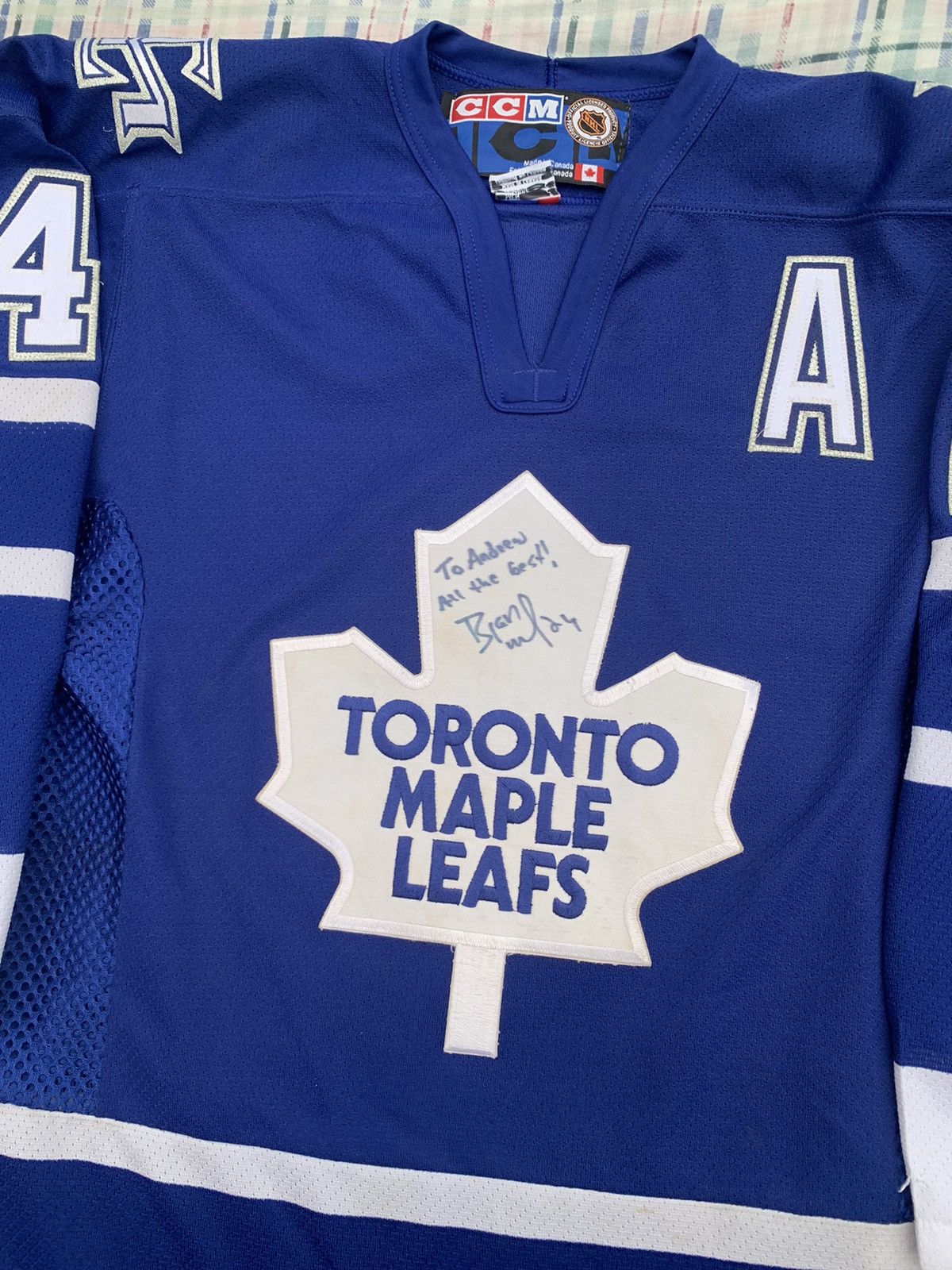 NHL VINTAGE CCM TORONTO MAPLE LEAFS BRYAN McCABE NHL JERSEY Size US S / EU 44-46 / 1 - 4 Thumbnail