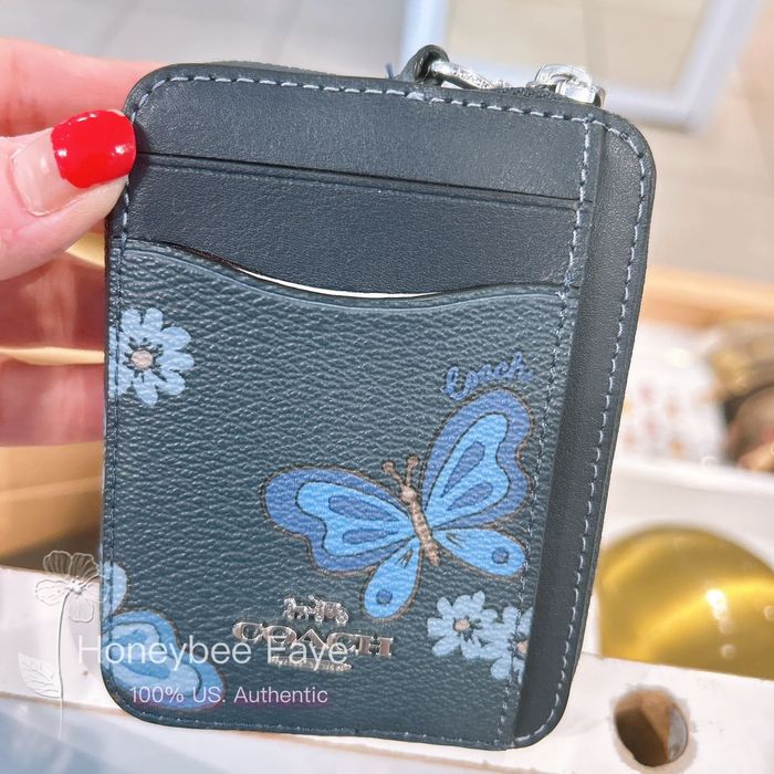 Snap card case discount with butterfly print