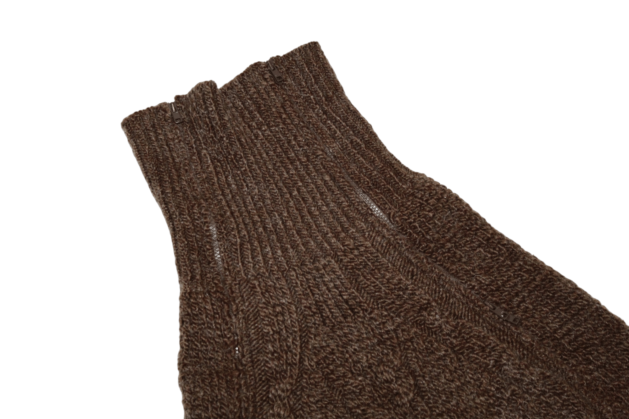 Y's 🔥VTG🔥 Y's mixed cable knit double zip ribbed poncho Size US M / EU 48-50 / 2 - 12 Thumbnail