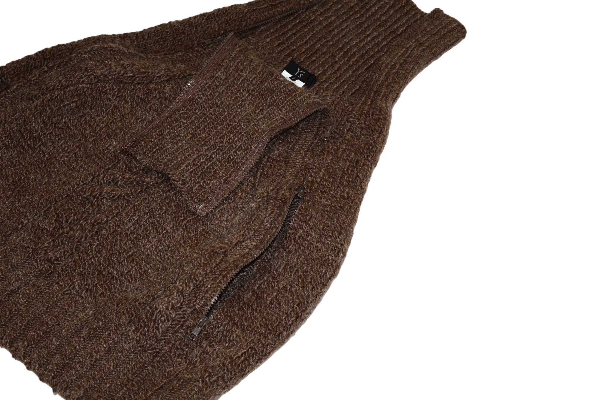 Y's 🔥VTG🔥 Y's mixed cable knit double zip ribbed poncho Size US M / EU 48-50 / 2 - 9 Thumbnail