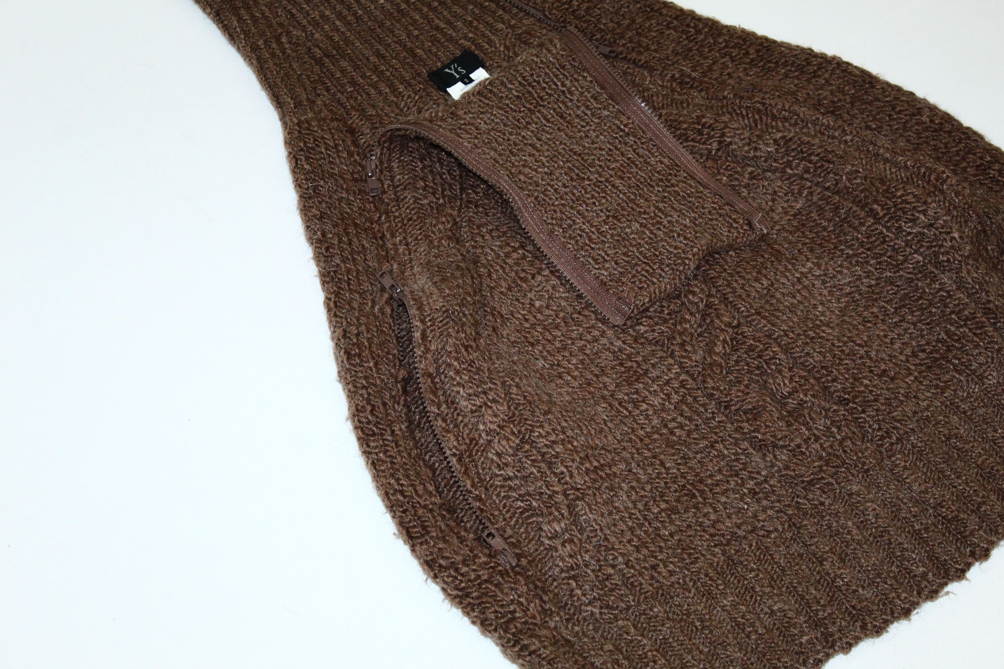 Y's 🔥VTG🔥 Y's mixed cable knit double zip ribbed poncho Size US M / EU 48-50 / 2 - 14 Thumbnail