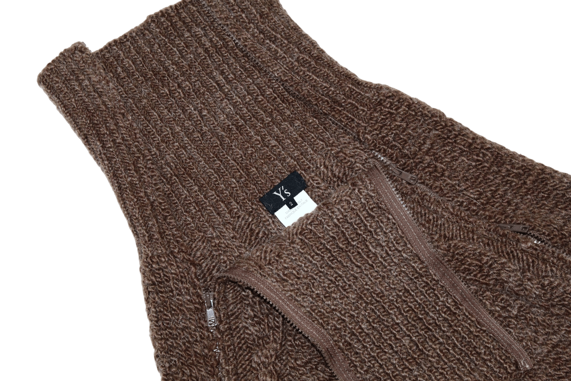 Y's 🔥VTG🔥 Y's mixed cable knit double zip ribbed poncho Size US M / EU 48-50 / 2 - 10 Thumbnail