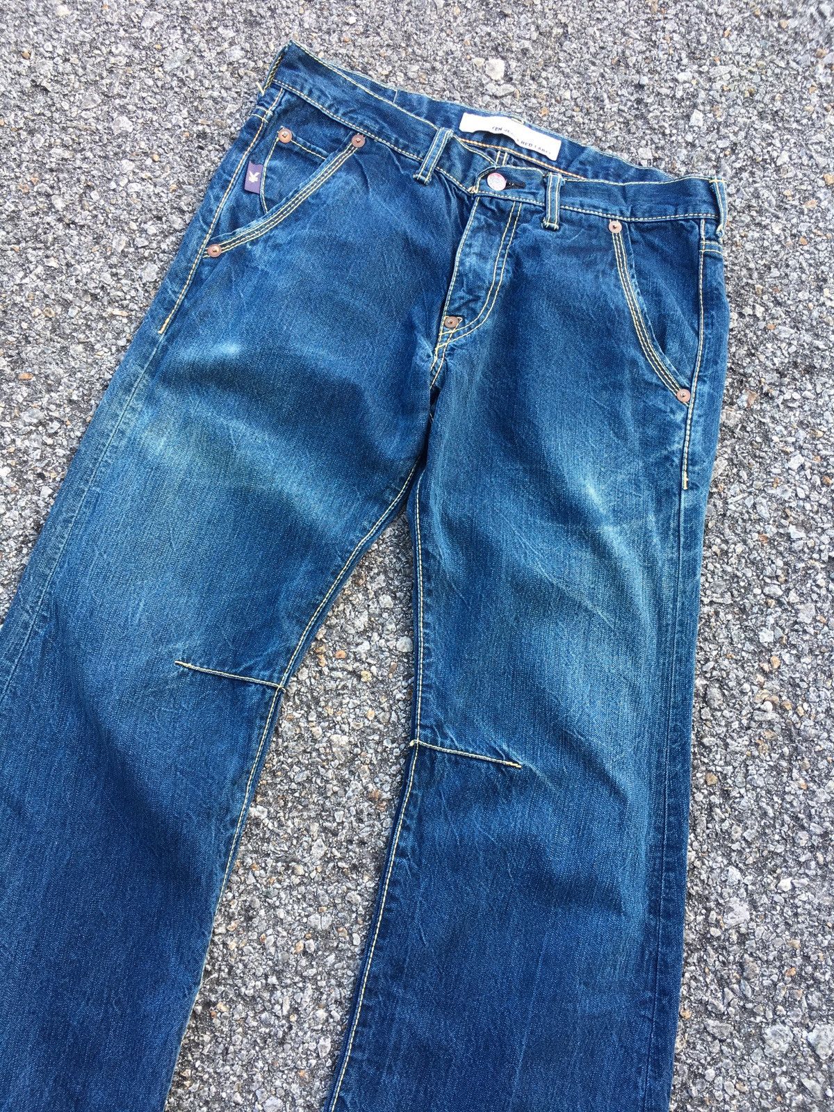14th Addiction Flare Twisted Yen Jeans Japan Denim Size US 32 / EU 48 - 4 Thumbnail