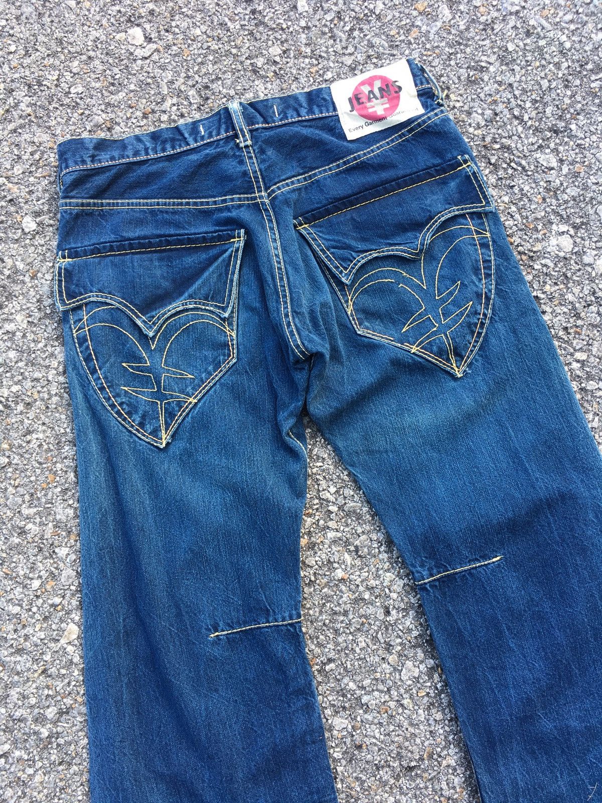 14th Addiction Flare Twisted Yen Jeans Japan Denim Size US 32 / EU 48 - 2 Thumbnail
