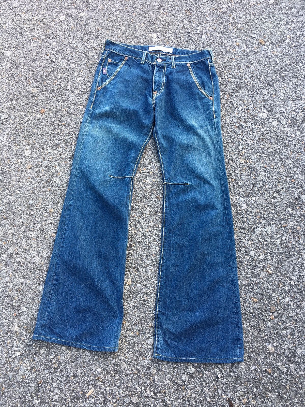 14th Addiction Flare Twisted Yen Jeans Japan Denim Size US 32 / EU 48 - 3 Thumbnail