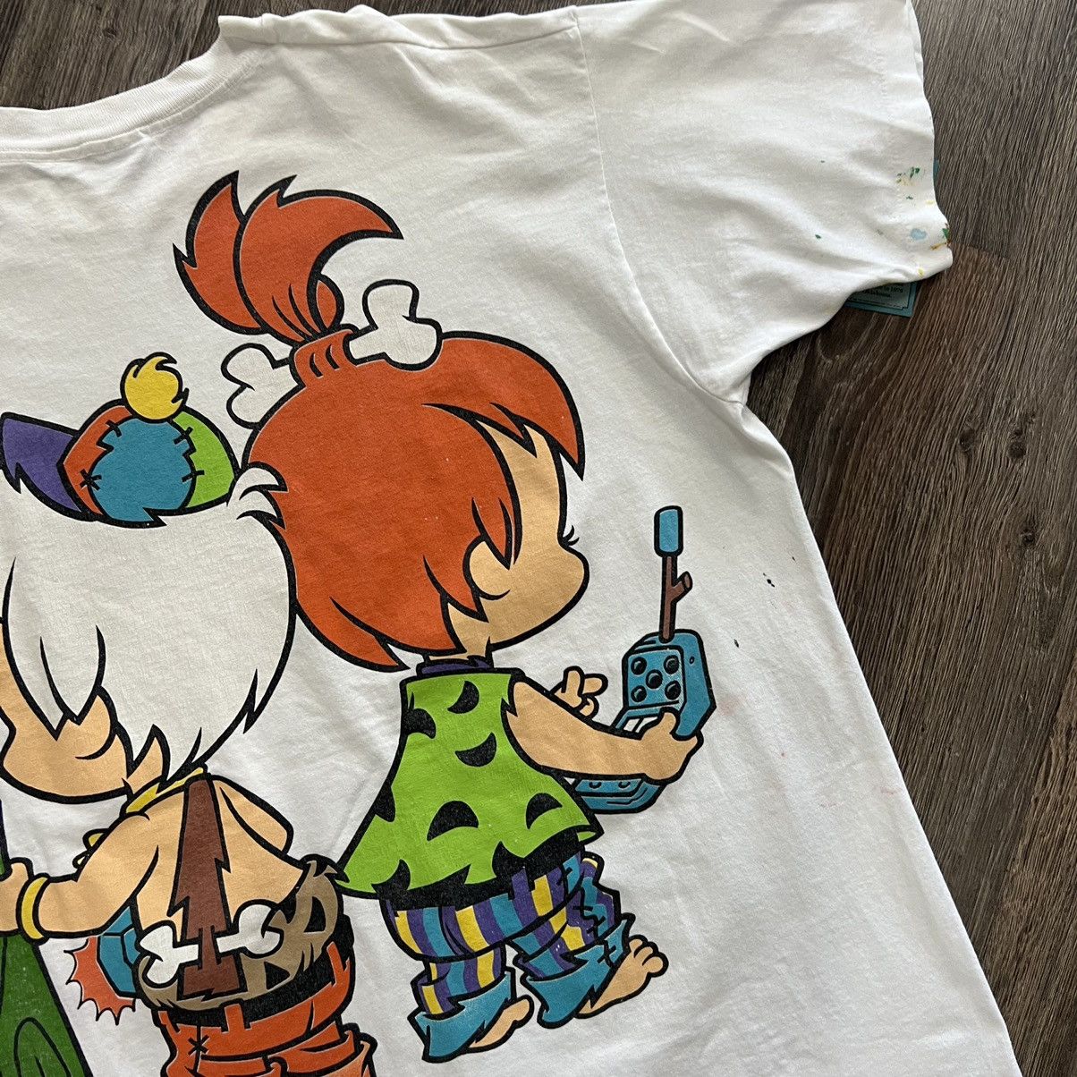 Vintage 1993 Pebbles & bam bam flintstones shirt Size US XL / EU 56 / 4 - 7 Thumbnail