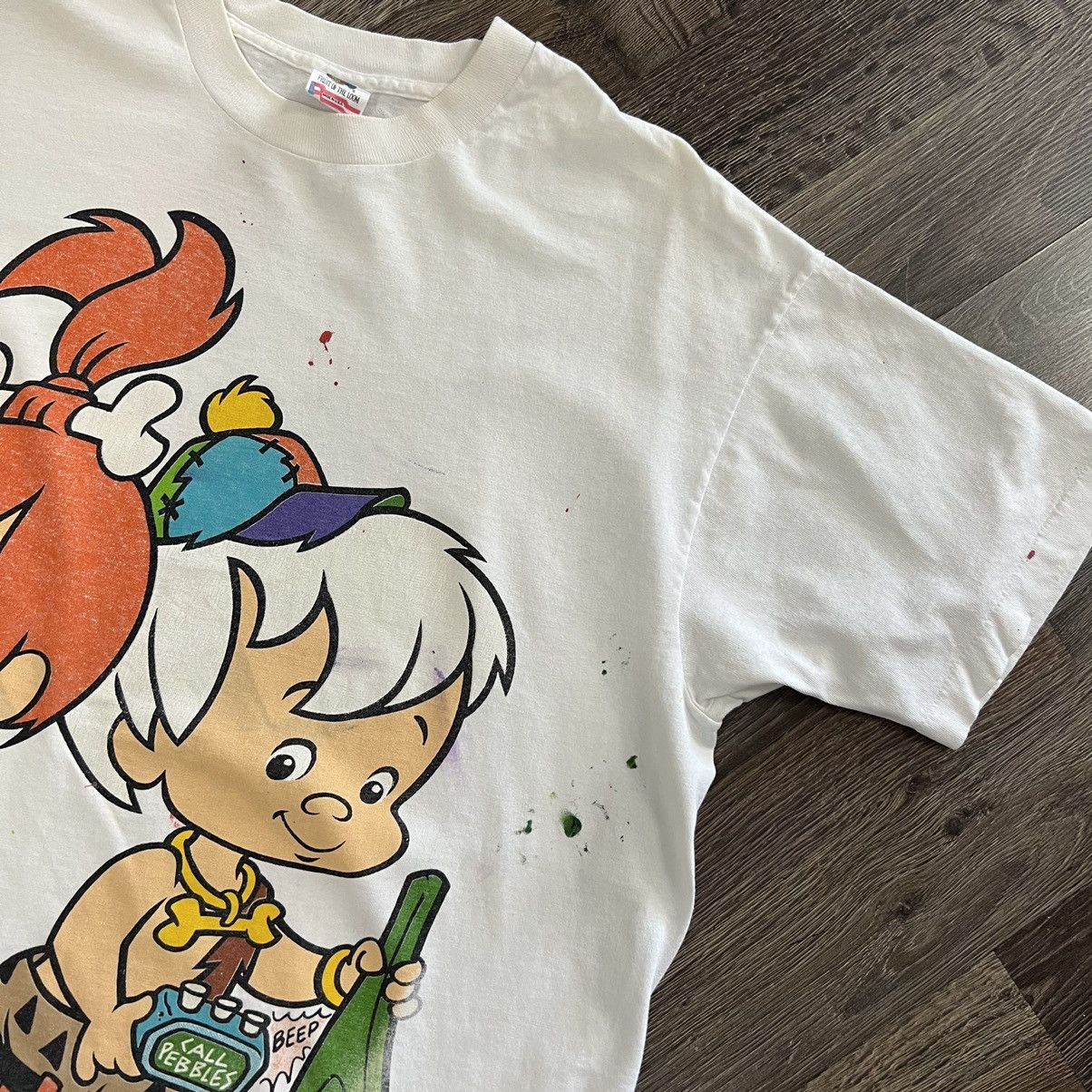 Vintage 1993 Pebbles & bam bam flintstones shirt Size US XL / EU 56 / 4 - 6 Thumbnail