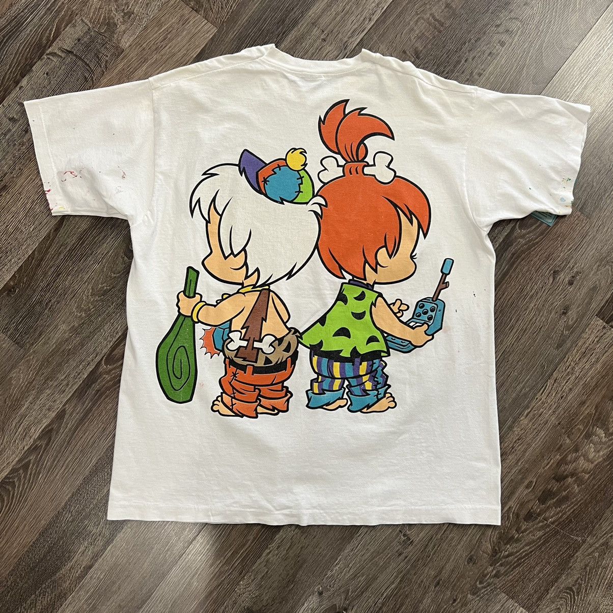 Vintage 1993 Pebbles & bam bam flintstones shirt Size US XL / EU 56 / 4 - 8 Thumbnail