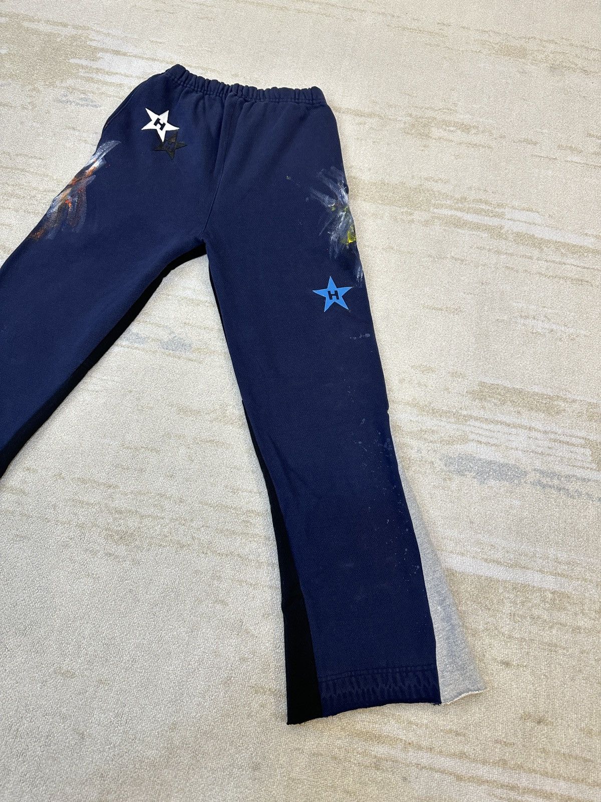 Japanese Brand HUMBLE La Flare Sweatpants With Star Patches Size US 30 / EU 46 - 7 Thumbnail