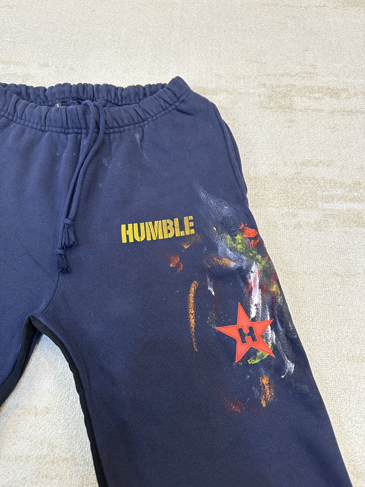 Japanese Brand HUMBLE La Flare Sweatpants With Star Patches Size US 30 / EU 46 - 2 Thumbnail