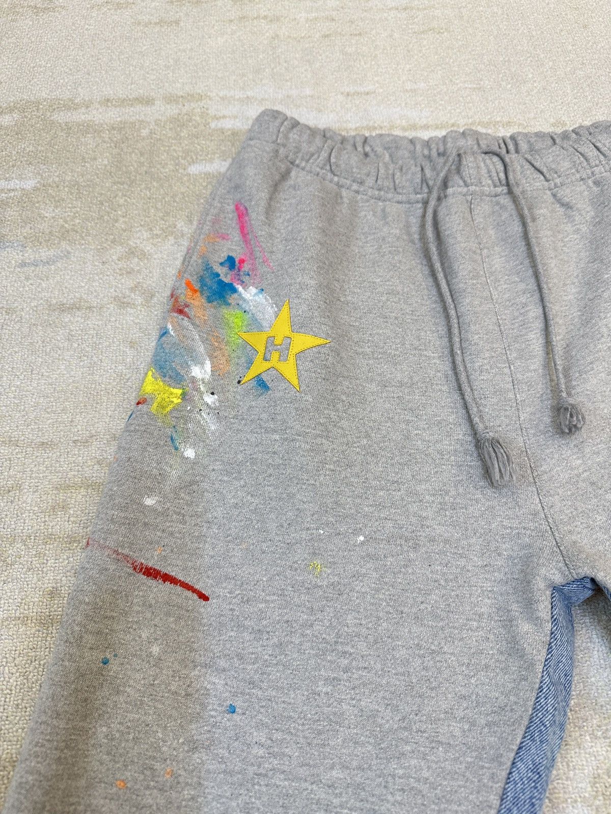 Japanese Brand HUMBLE La Flare Sweatpants With Star Patches Size US 32 / EU 48 - 3 Thumbnail