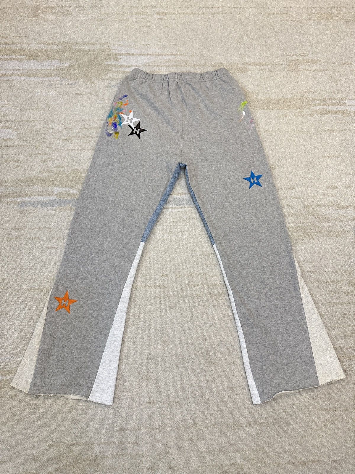 Japanese Brand HUMBLE La Flare Sweatpants With Star Patches Size US 32 / EU 48 - 6 Thumbnail