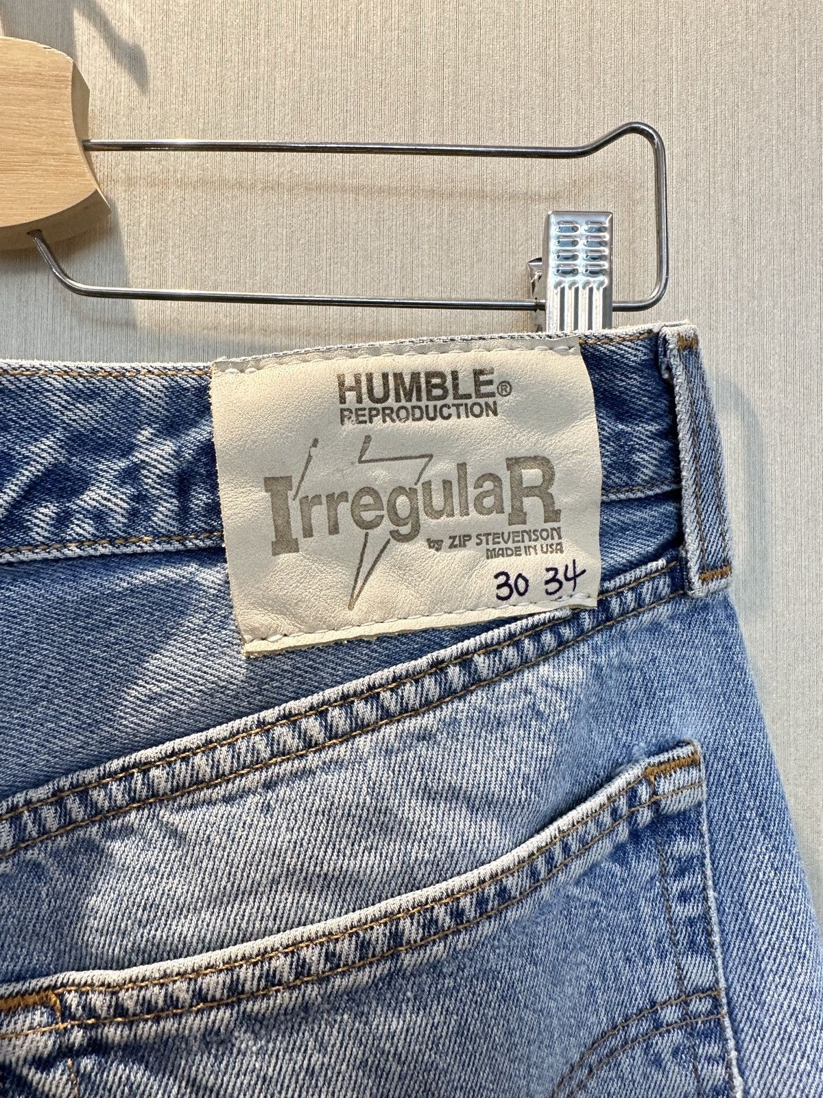 Hollywood Trading Company HTC IrregulaR HUMBLE Gemstone Studded Vintage Levi’s Jeans Size US 30 / EU 46 - 7 Thumbnail