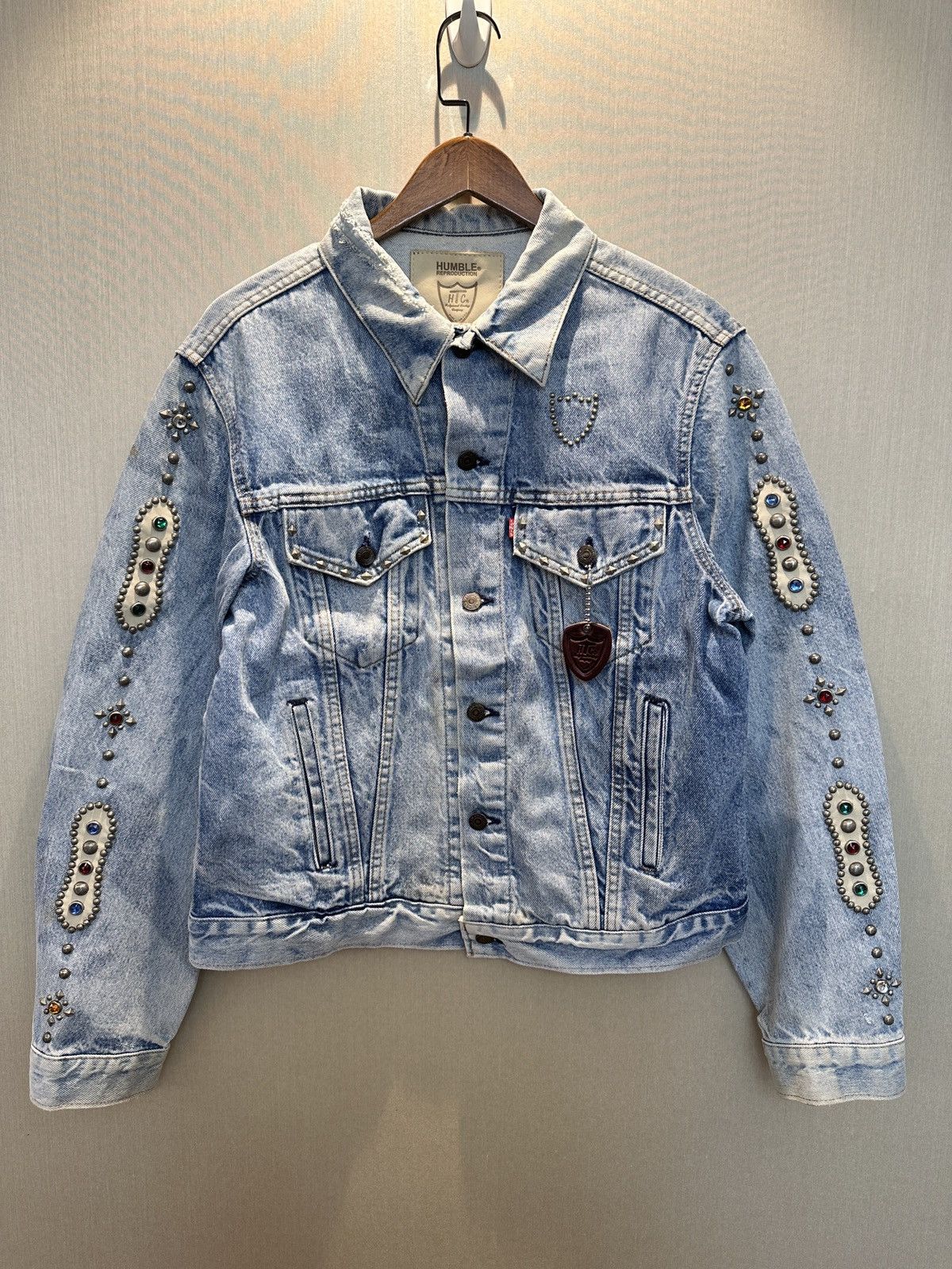 Hollywood Trading Company HTC IrregulaR HUMBLE Gemstone Studded Vintage Levi’s Jacket Size US M / EU 48-50 / 2 - 1 Thumbnail