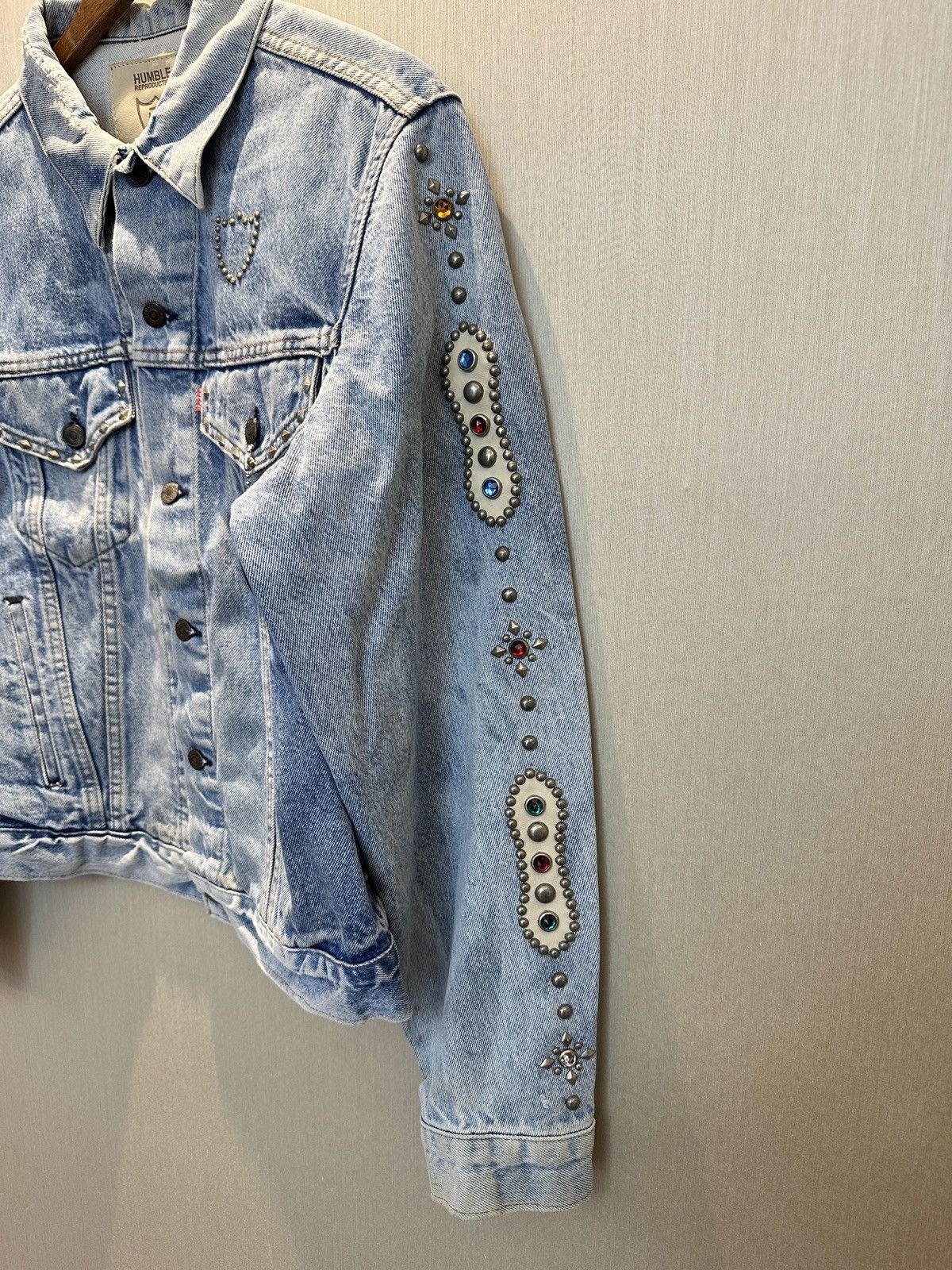 Hollywood Trading Company HTC IrregulaR HUMBLE Gemstone Studded Vintage Levi’s Jacket Size US M / EU 48-50 / 2 - 5 Thumbnail