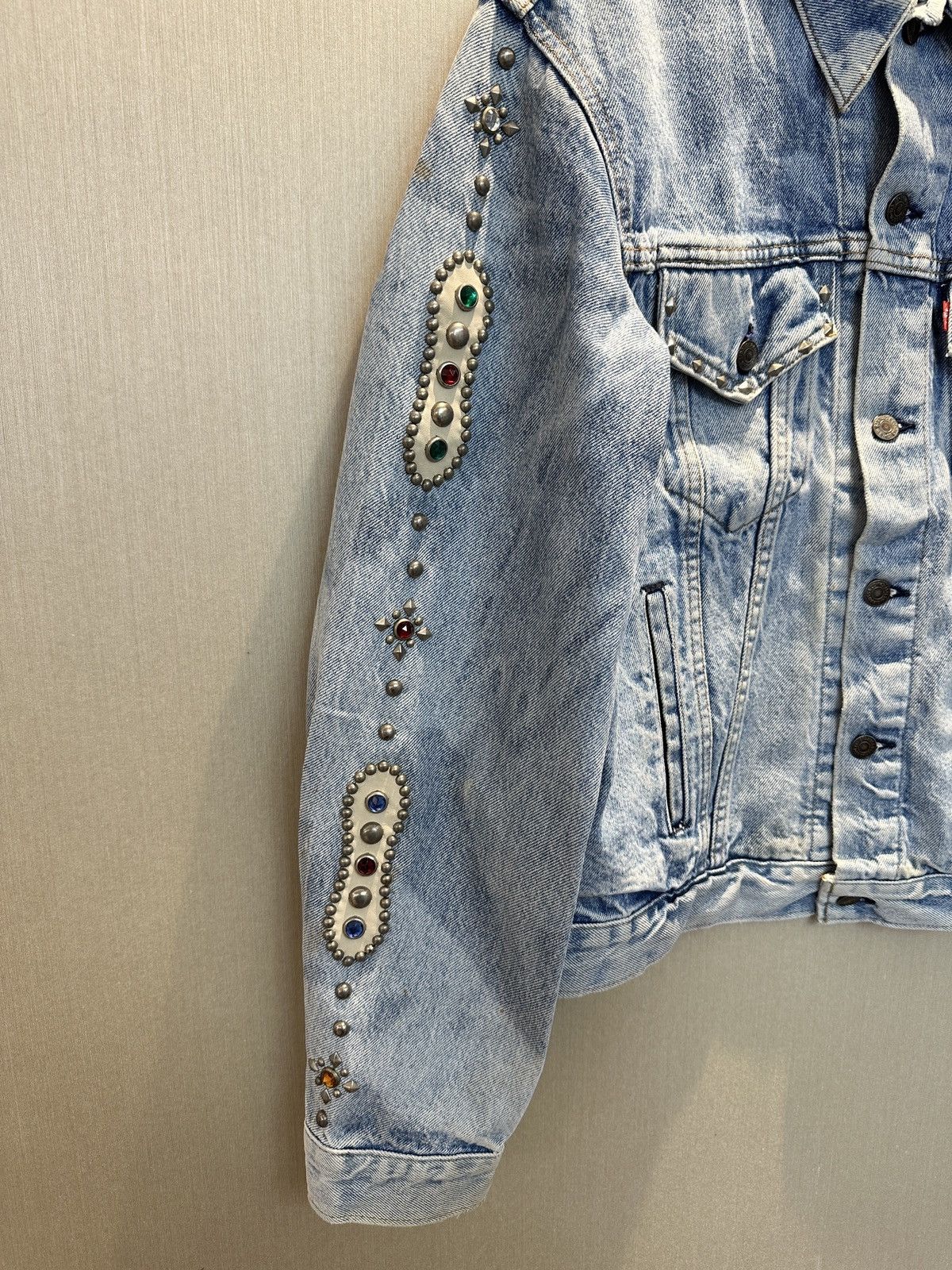Hollywood Trading Company HTC IrregulaR HUMBLE Gemstone Studded Vintage Levi’s Jacket Size US M / EU 48-50 / 2 - 4 Thumbnail