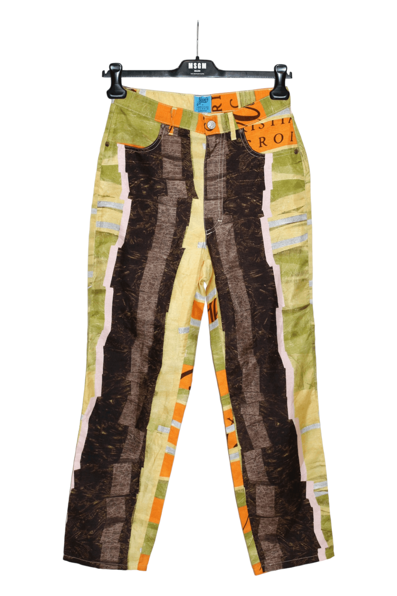 Christian Lacroix 💥 90s Jeans de Christian Lacroix Abstract Multicoulor Pants Size 27" / US 4 / IT 40 - 1 Thumbnail