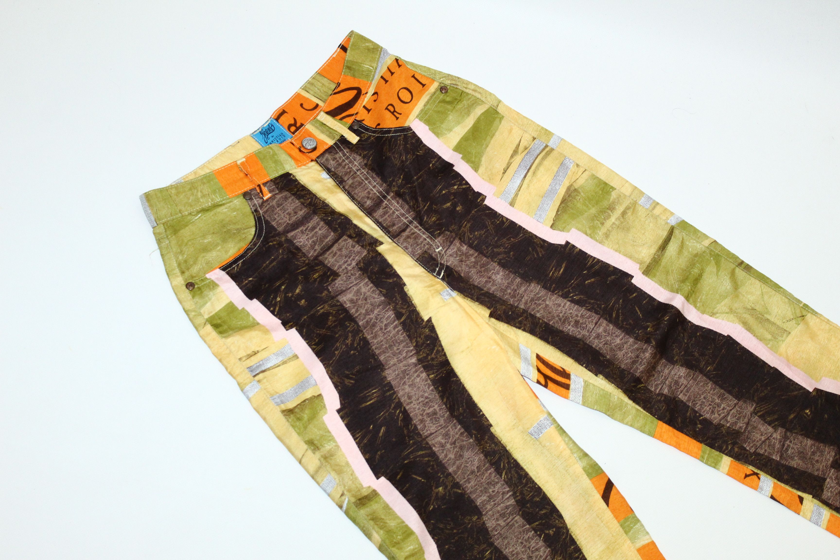 Christian Lacroix 💥 90s Jeans de Christian Lacroix Abstract Multicoulor Pants Size 27" / US 4 / IT 40 - 10 Thumbnail