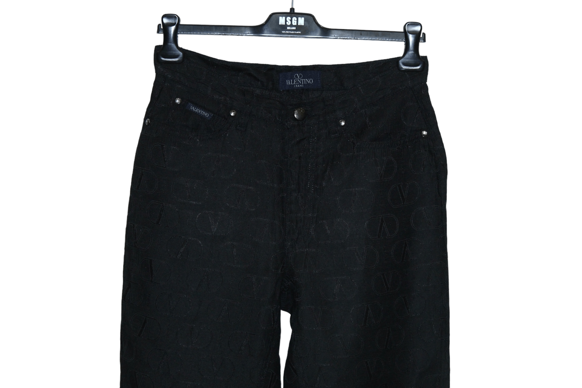 Valentino 💥GRAIL💥90's Valentino Jeans Monogram Satin Nylon Pants Size US 32 / EU 48 - 6 Thumbnail