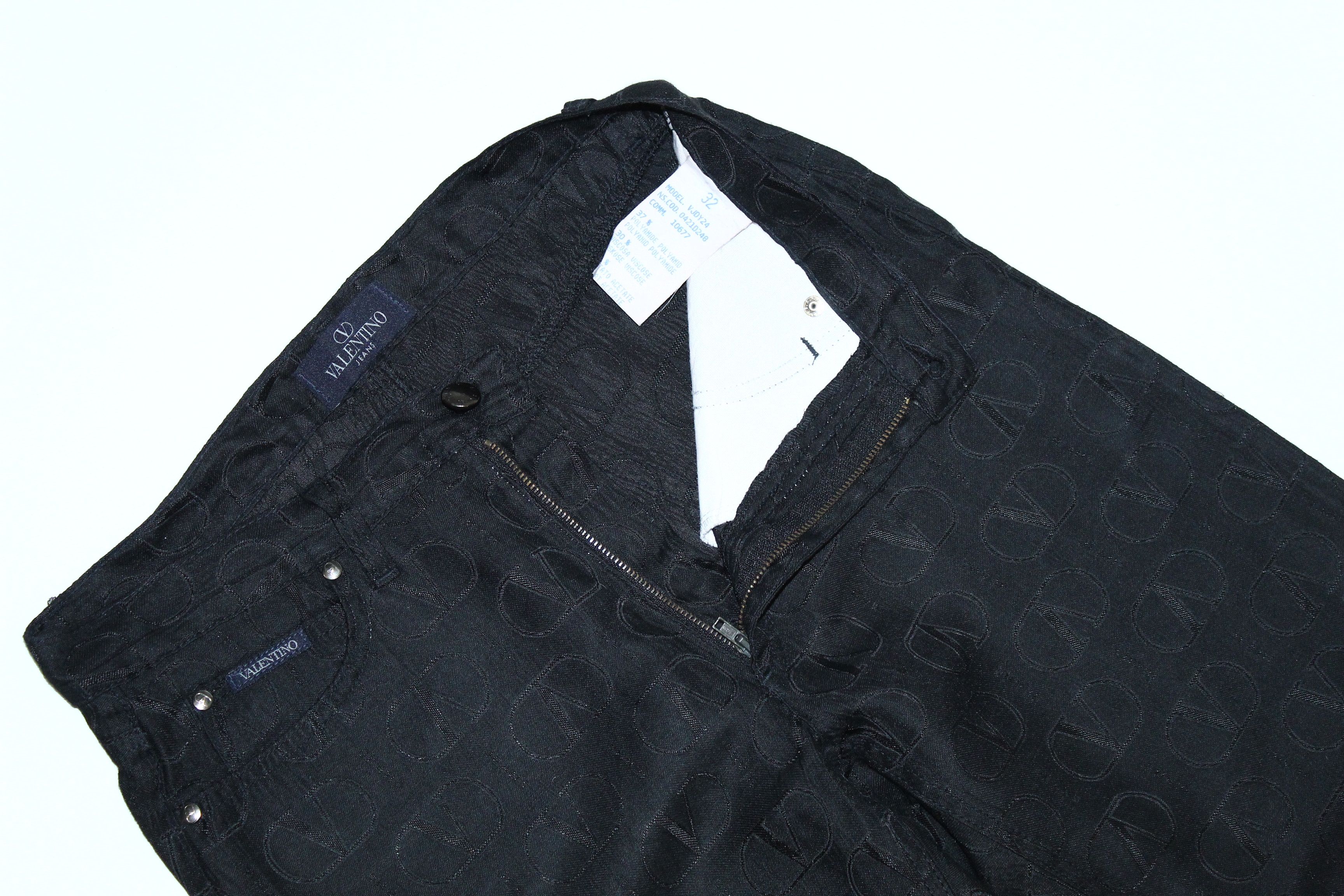 Valentino 💥GRAIL💥90's Valentino Jeans Monogram Satin Nylon Pants Size US 32 / EU 48 - 1 Thumbnail