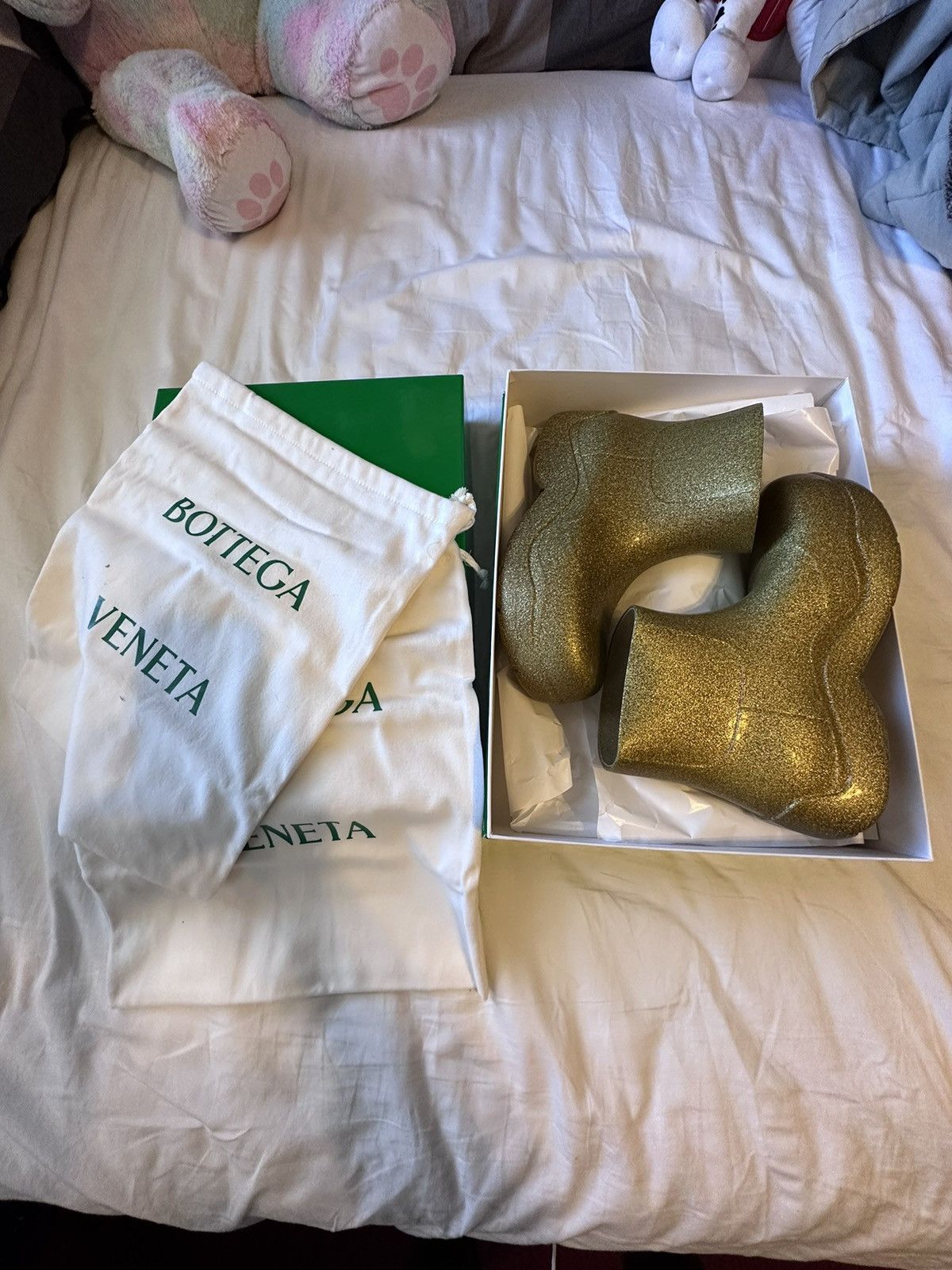 Bottega Veneta BOTTEGA VENETA Gold Puddle Boots Size US 9.5 / EU 42-43 - 17 Thumbnail