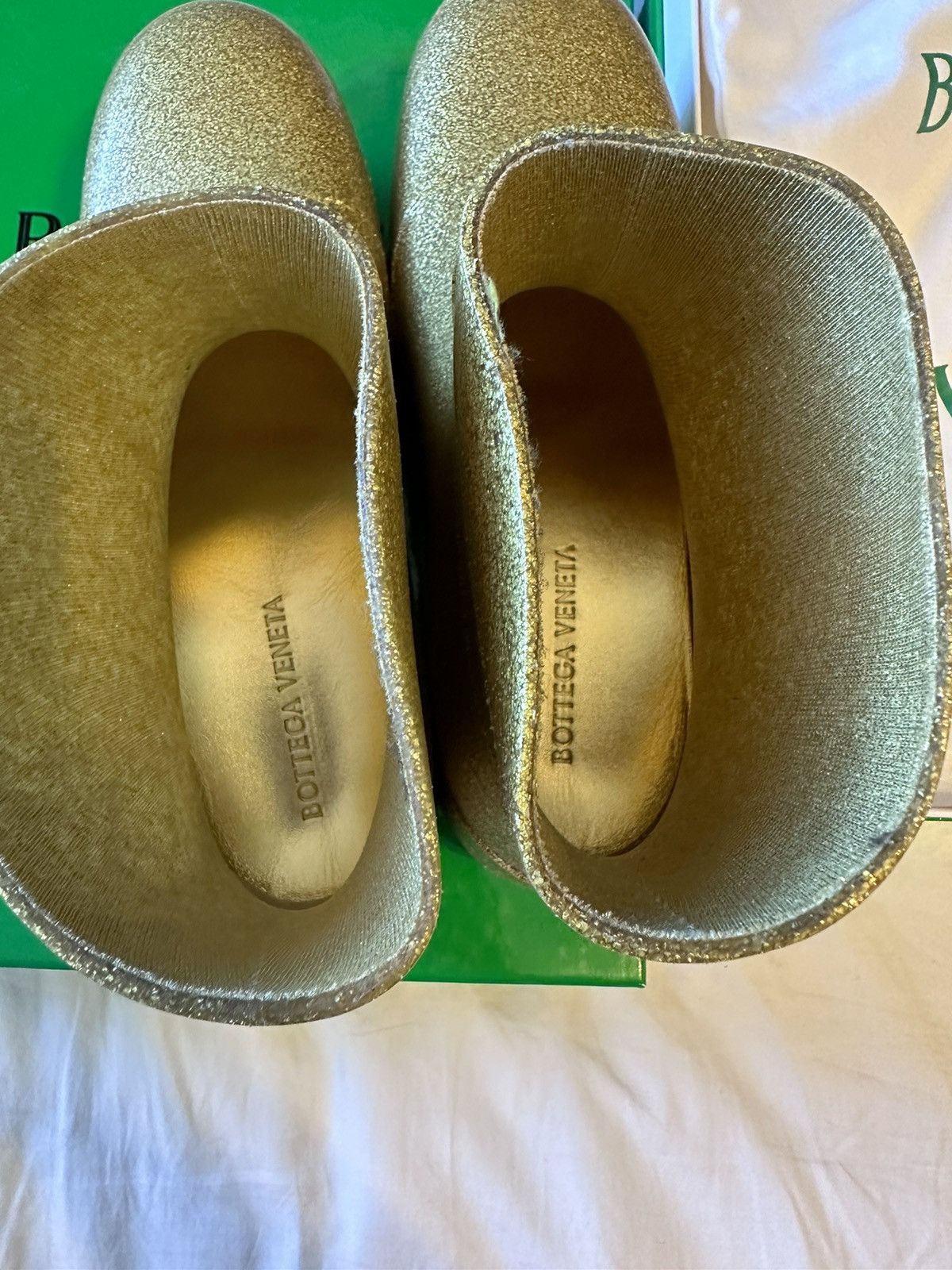 Bottega Veneta BOTTEGA VENETA Gold Puddle Boots Size US 9.5 / EU 42-43 - 12 Thumbnail