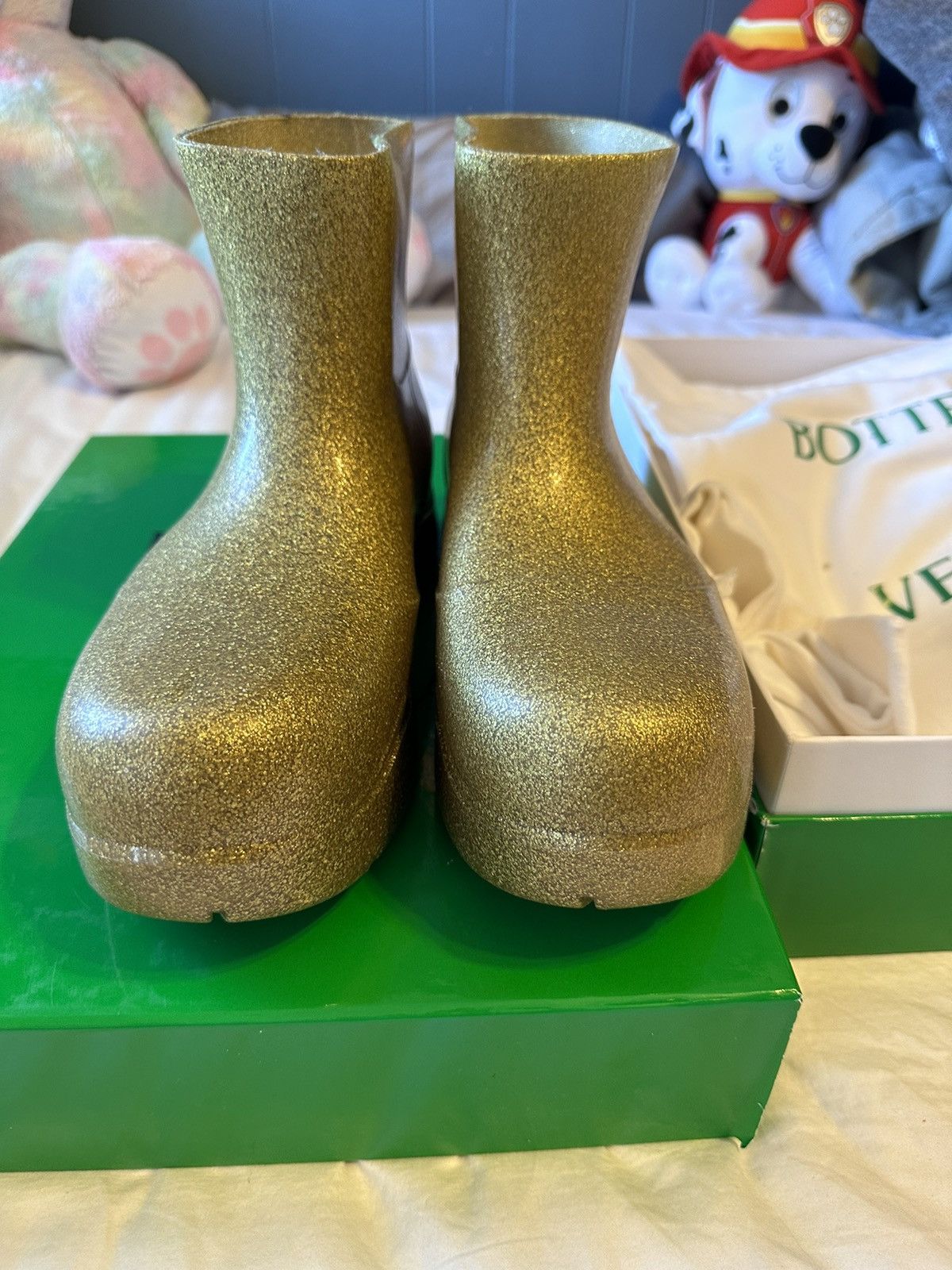 Bottega Veneta BOTTEGA VENETA Gold Puddle Boots Size US 9.5 / EU 42-43 - 8 Thumbnail
