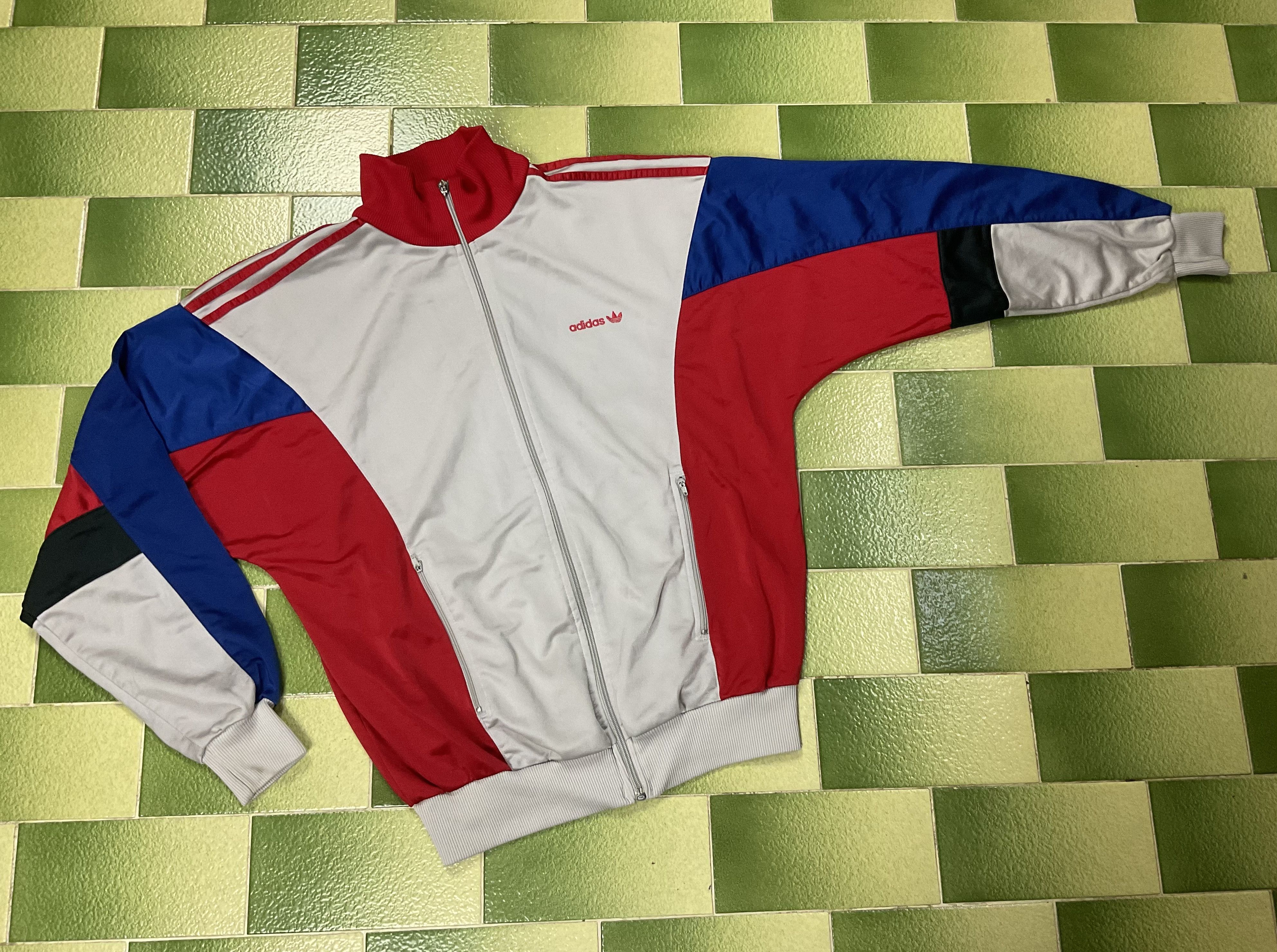 Adidas Track Jacket Full-Zip Vintage Tracksuit Top