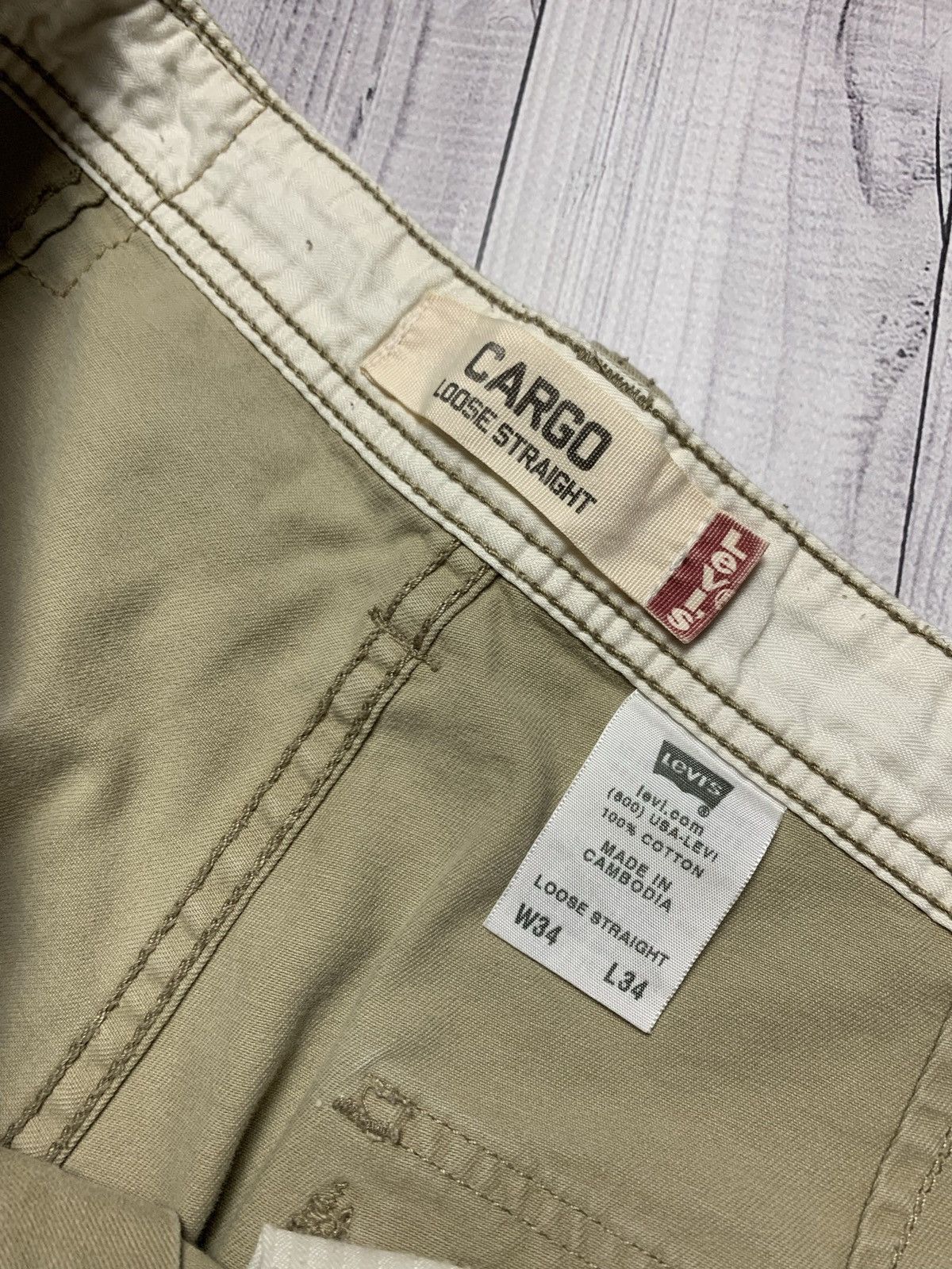 Levi's × Levi's Vintage Clothing × Vintage Vintage Levis cargo pants work wear pocket size 34 Size US 34 / EU 50 - 8 Thumbnail