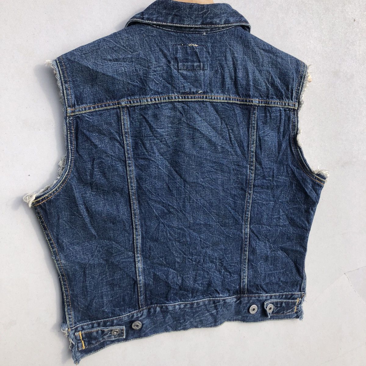 Gap RARE🔥 Gap Vests Denim Size L / US 10 / IT 46 - 6 Thumbnail