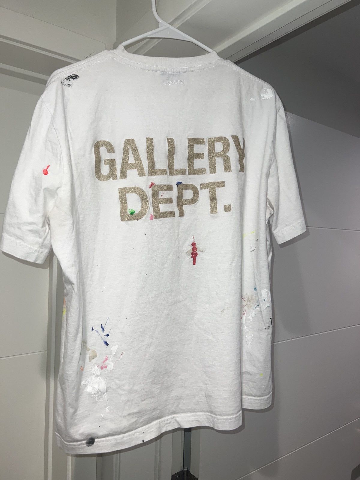 Gallery Dept. × Lanvin Gallery Dept x Lanvin White Painted Short Sleeve Tee Size US L / EU 52-54 / 3 - 2 Thumbnail
