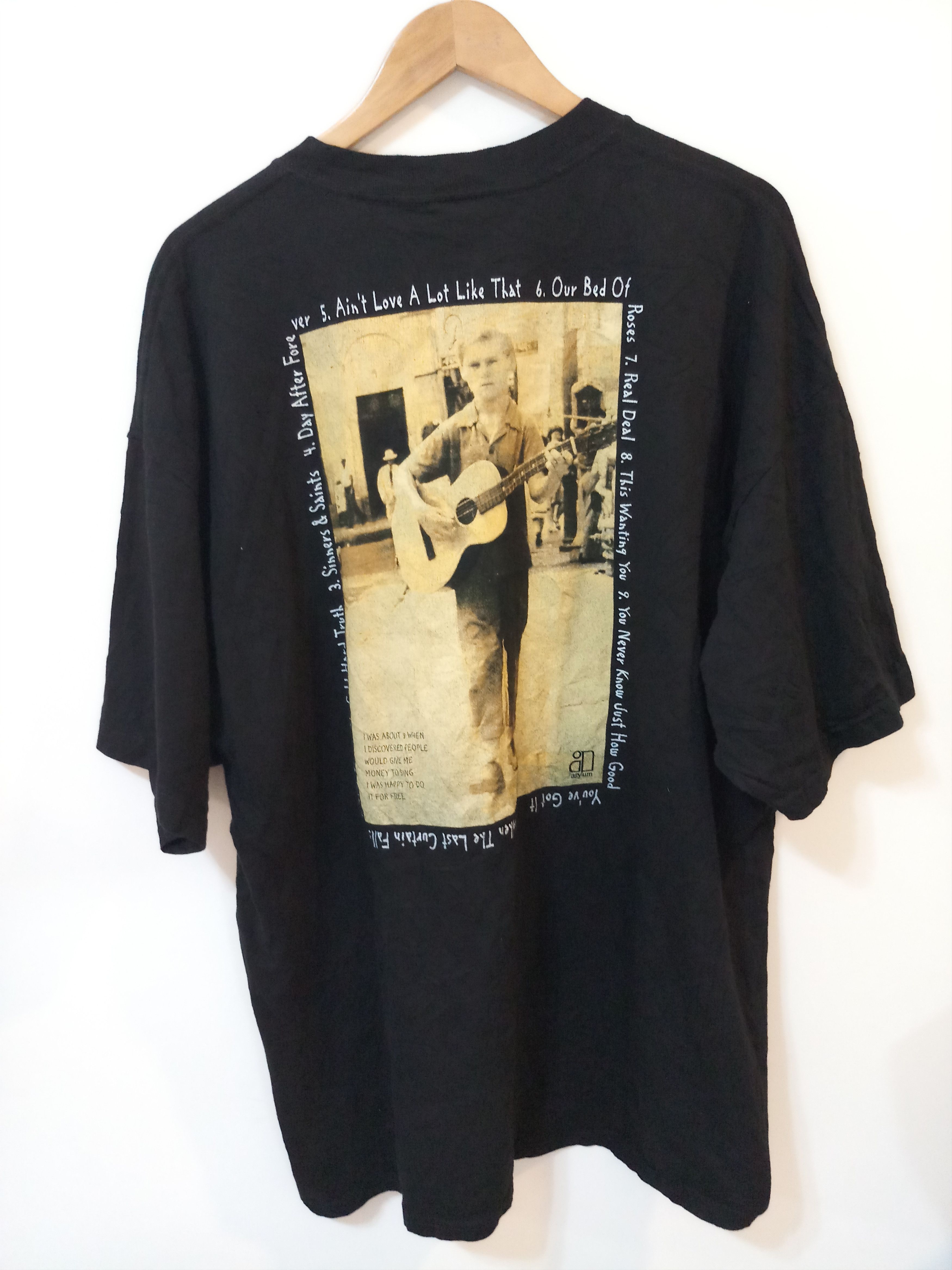 image of Band Tees x Vintage 90's George Jones"cold Hard Truth" T Shirt in Black, Men's (Size 2XL)