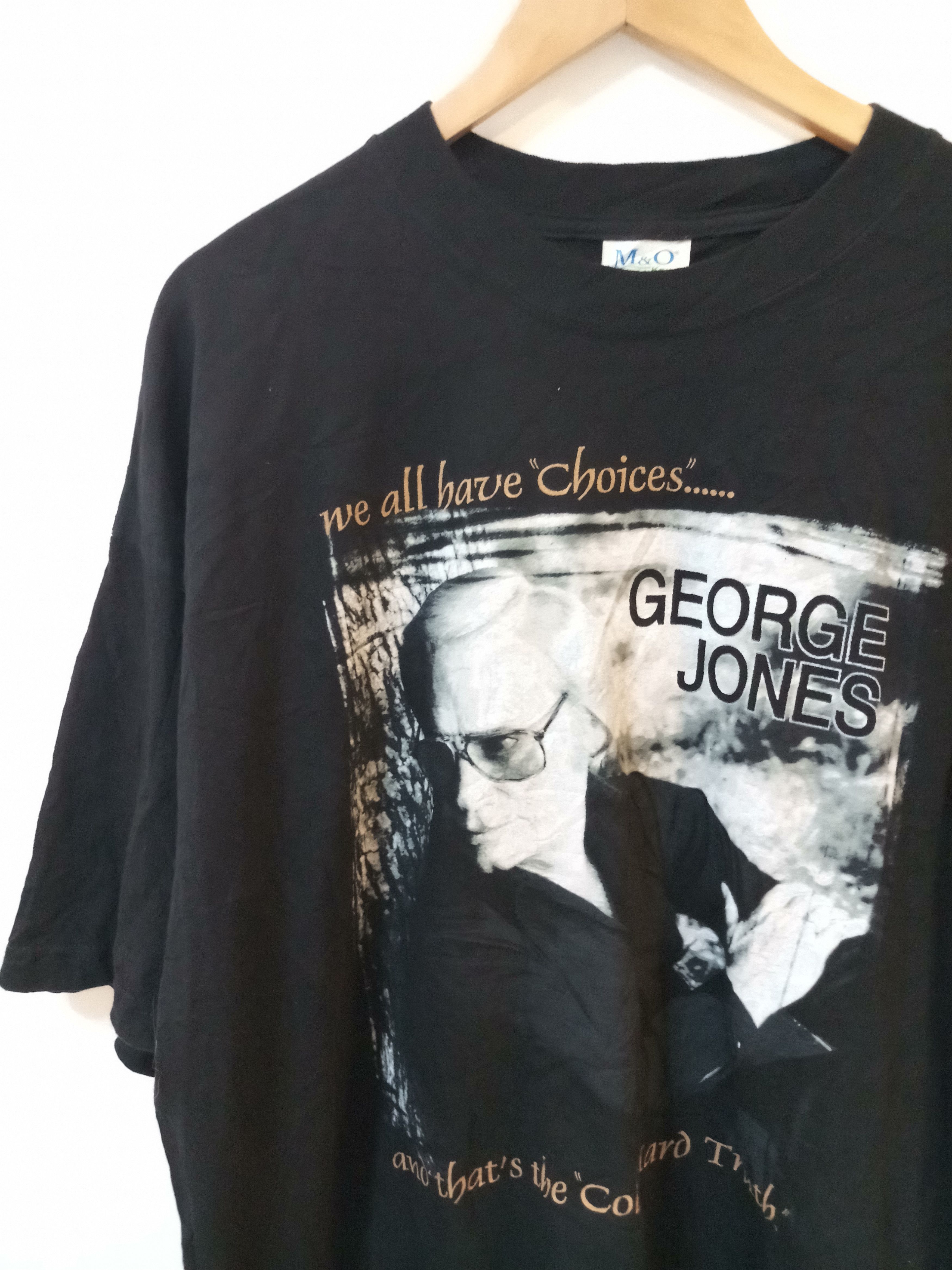 Band Tees Vintage 90s George Jones"Cold Hard Truth" T Shirt Size US XXL / EU 58 / 5 - 4 Thumbnail
